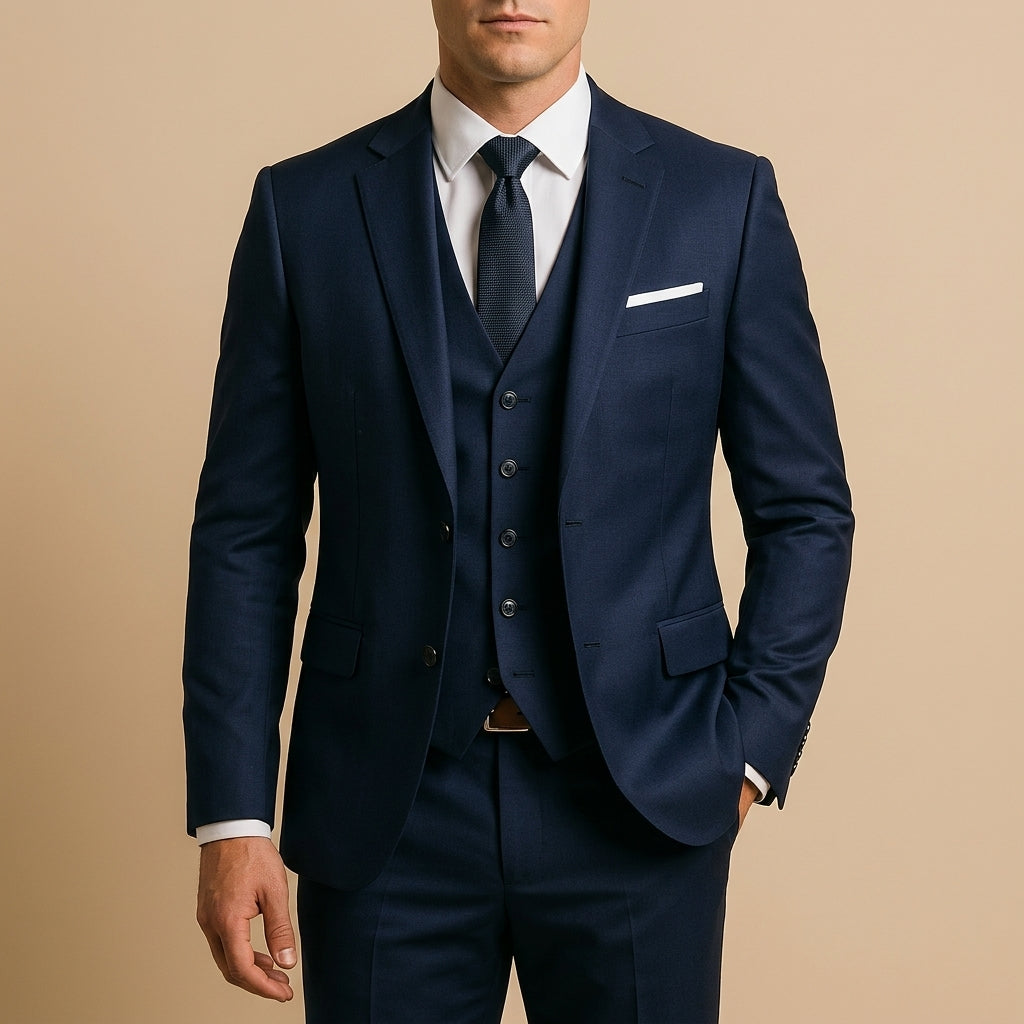 Wool Slim-Fit 3-Piece Suit Men