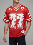 Mesh Football Jersey Men V-Neck Retro