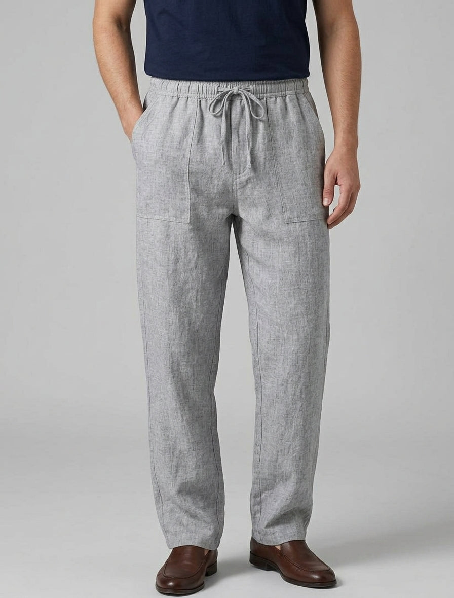 Linen Trousers Men Summer Baggy
