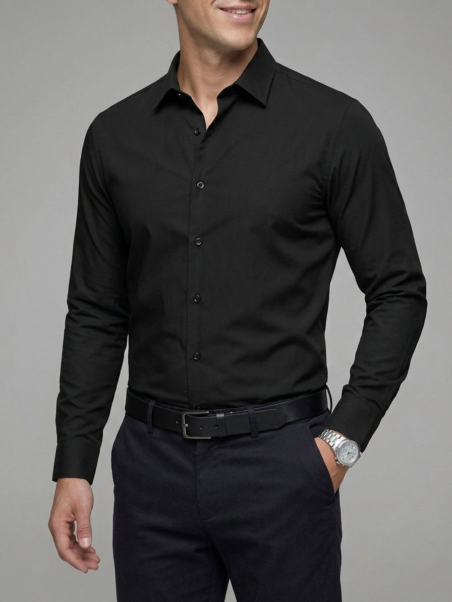 Wool Long Sleeve Shirt Men