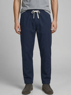 Cotton Straight Leg Trousers Men