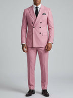 Wool Slim-Fit Double-Breasted Suit Men