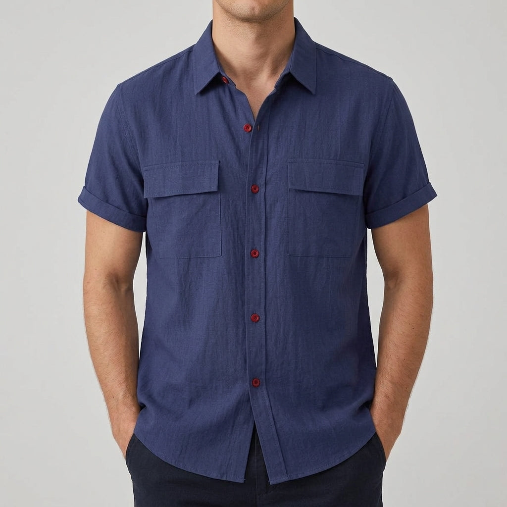 Cotton Linen Blend Shirt Men – Summer