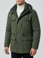 Insulated Winter Jacket Men Waterproof Thermal Wool