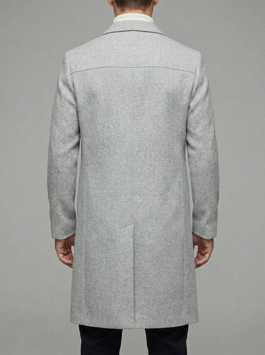 Trench Coat Mens – Tailored Long Wool Winter Coat