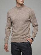 Merino Wool Polo Jumper Men Sweater