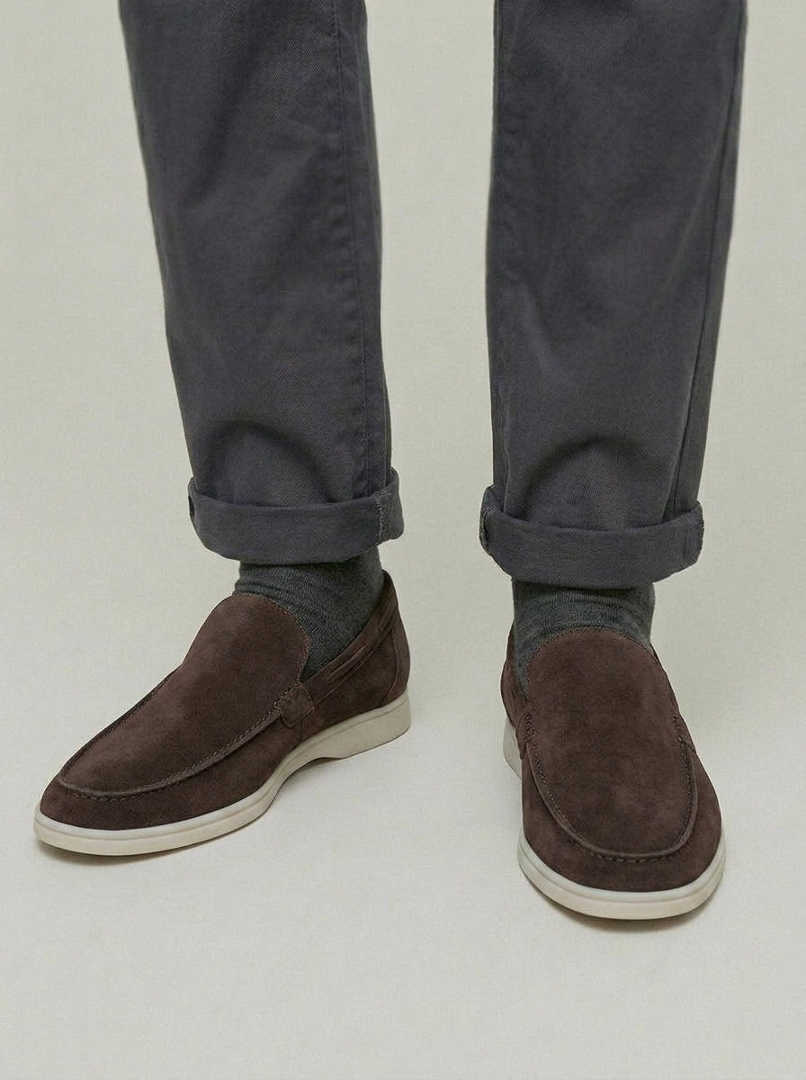 Mens Beige Loafers – Classic Suede