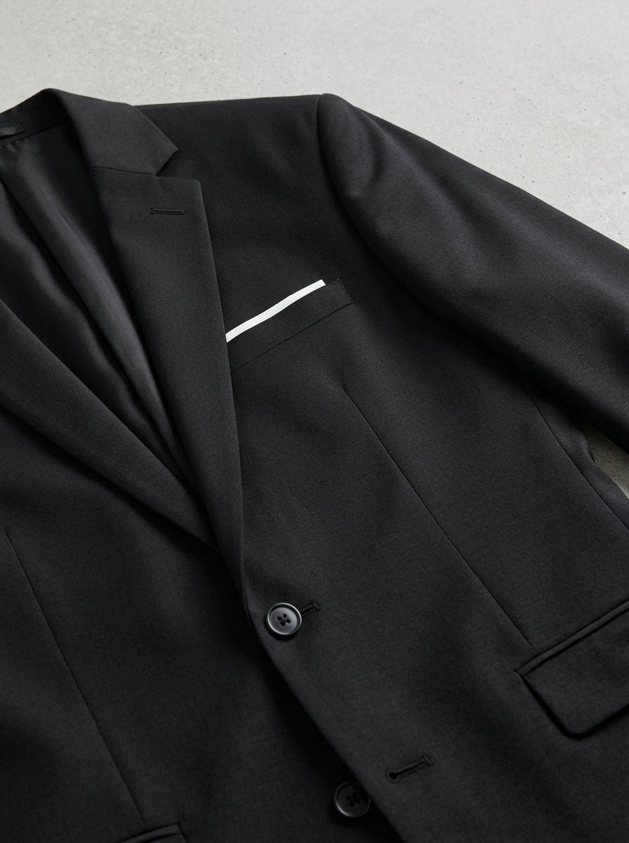 Wool Classic 2-Piece Suit Men Notch Lapel