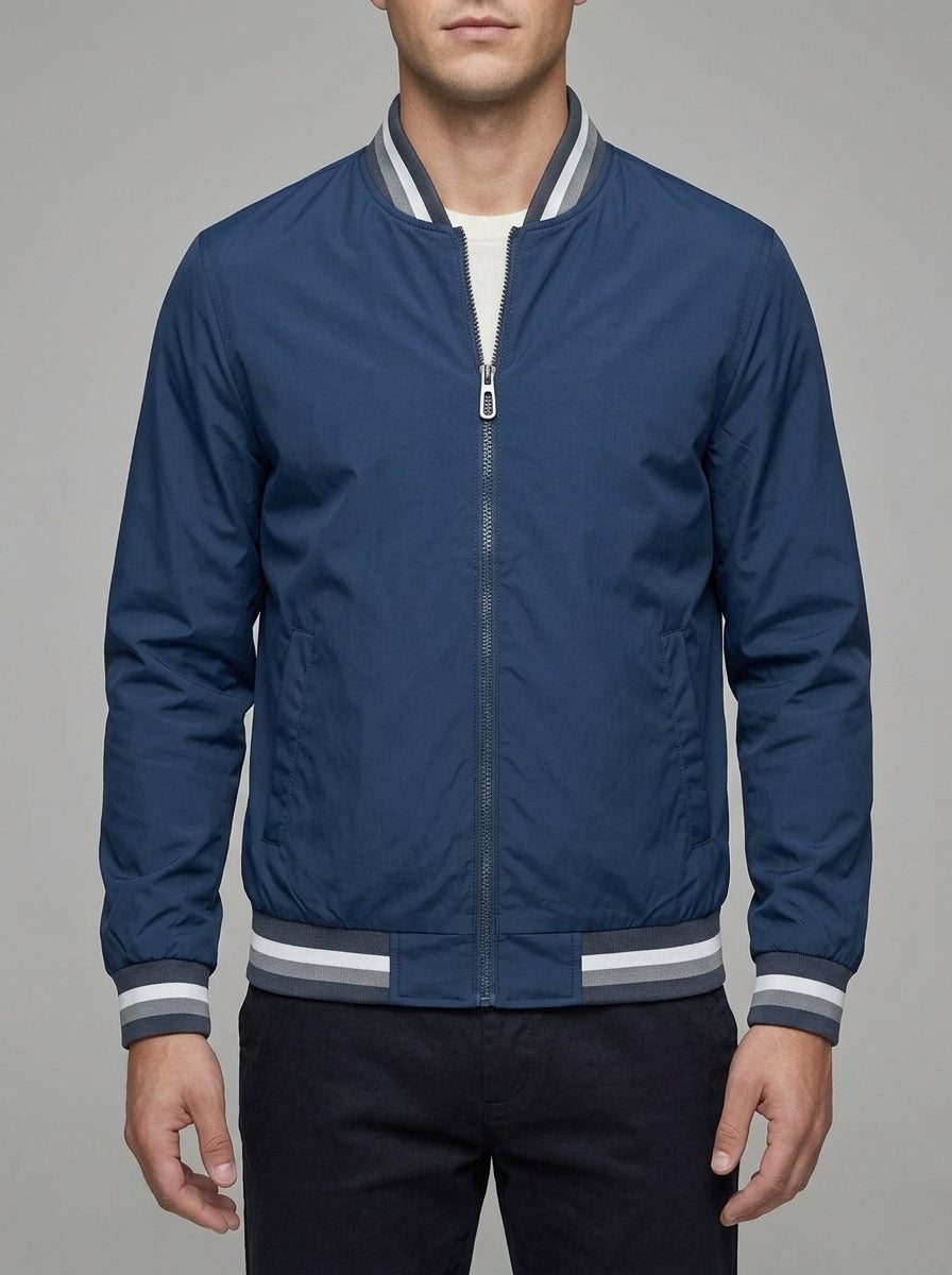 Mens Lightweight Bomber Jacket – Polyester Casual