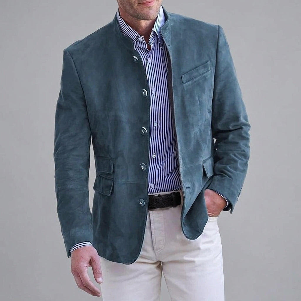 Wool Blazer Jacket Men Classic