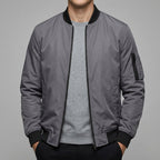 Mens Lightweight Bomber Jacket – Ribbed Trim