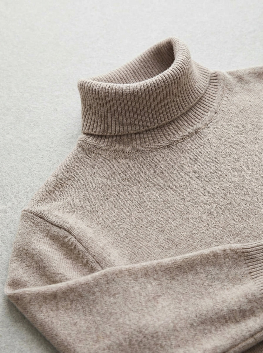 Wool Blend Roll Neck Jumper Men