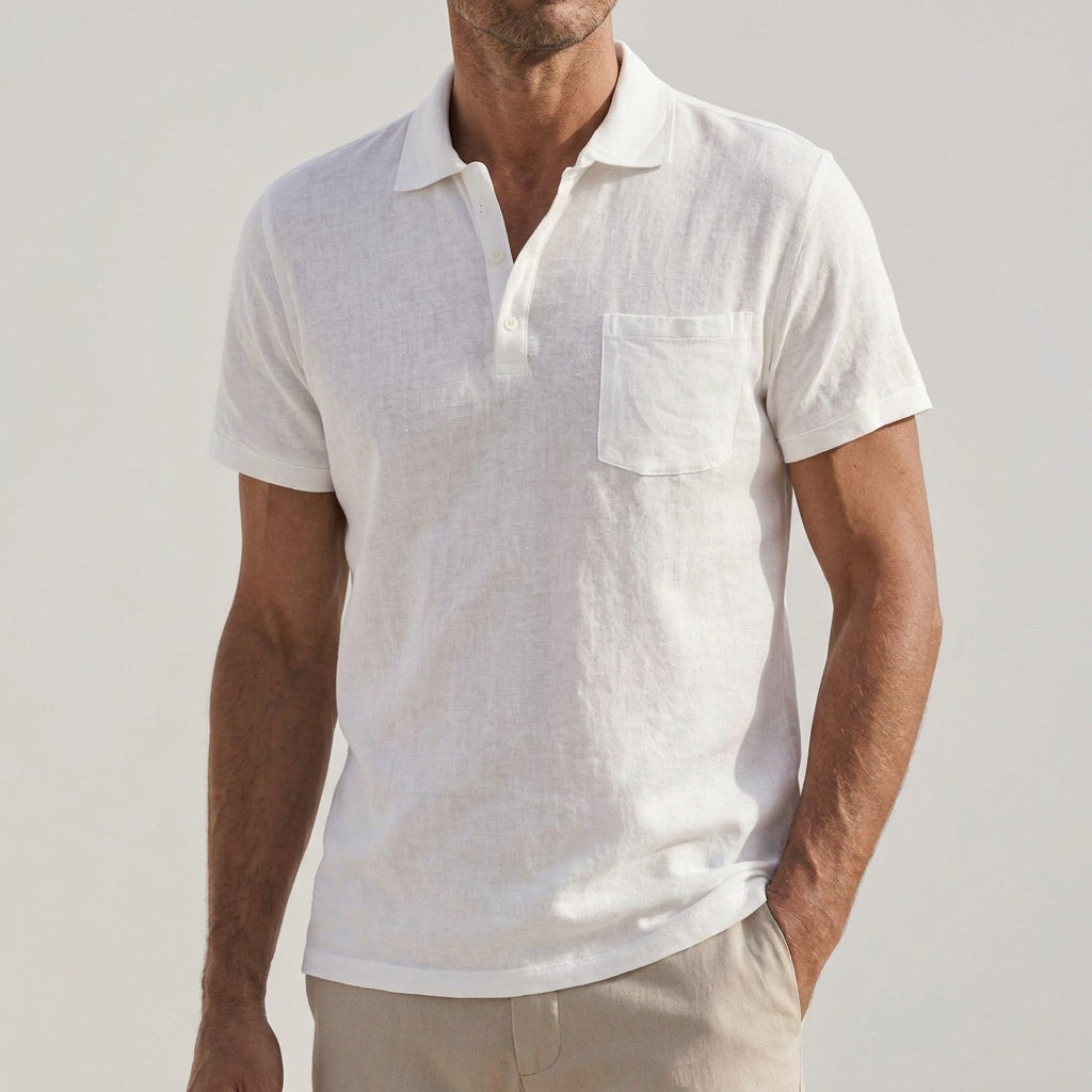 Casual Polo Shirt Men Cotton