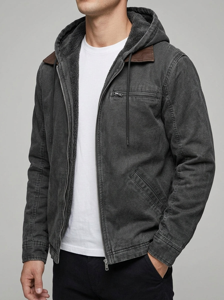 Leather Jacket Men Elegant Modern