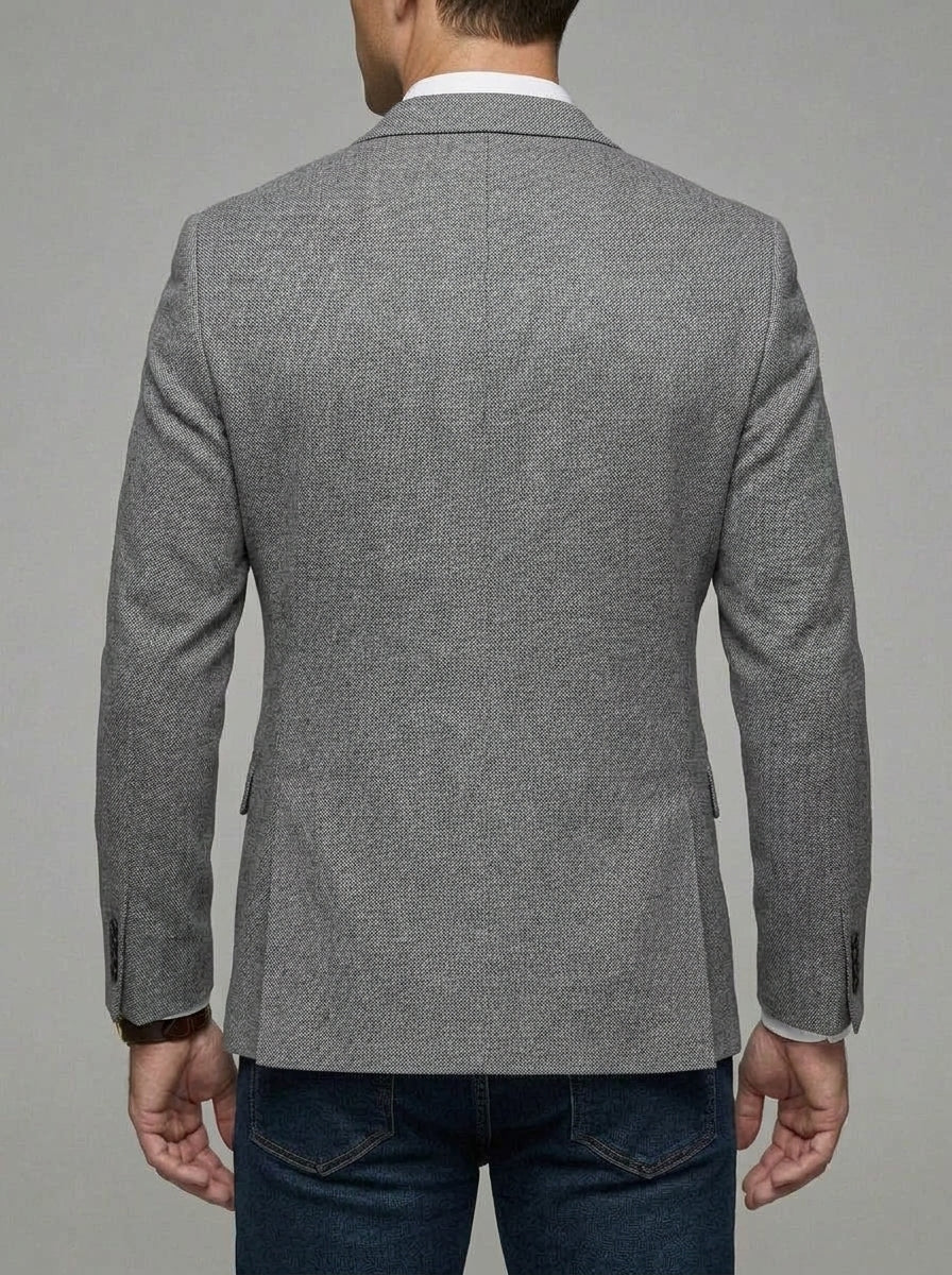 Slim-Fit Business Blazer Men Wool Casual