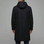 Mens Raincoat – Wool Hooded Long Coat