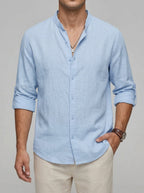 Linen Long Sleeve Shirt Men – Summer
