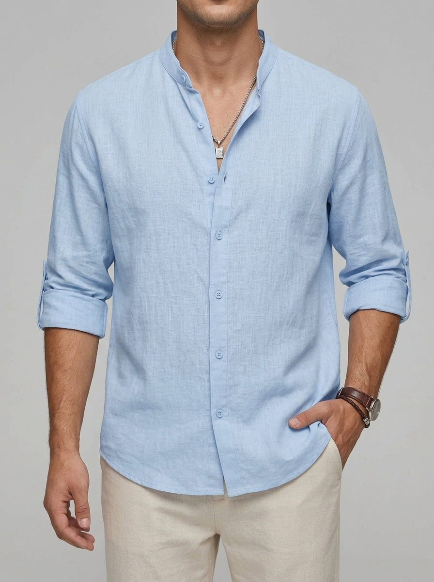 Linen Long Sleeve Shirt Men – Summer