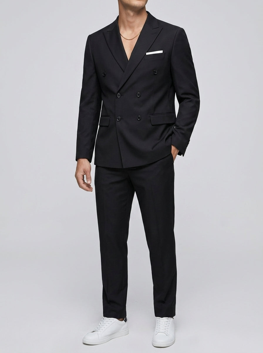 Lightweight Double-Breasted Suit Set Men