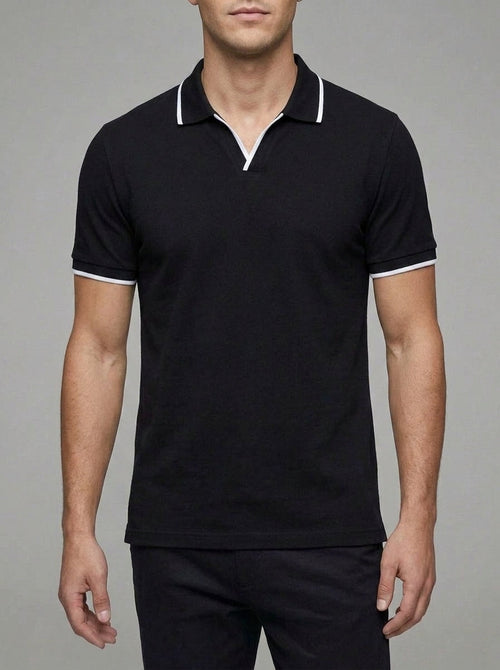 Cotton Polo Shirt Men Slim Fit
