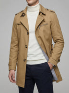Weatherproof Wool Trench Coat Men Winter