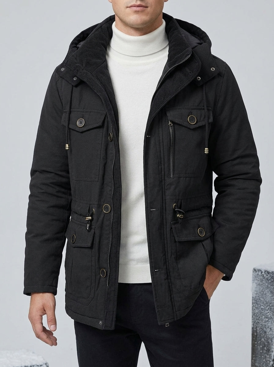 Insulated Winter Jacket Men Waterproof Thermal Wool