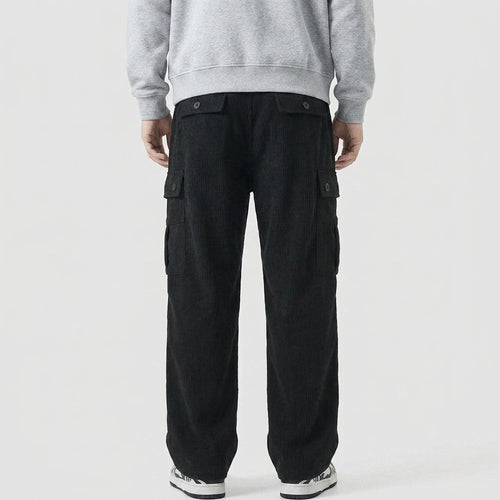 Cotton Cargo Trousers Men Stretch