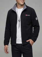 Fleece Jacket Men's Outdoor Soft Warm Protective Collar