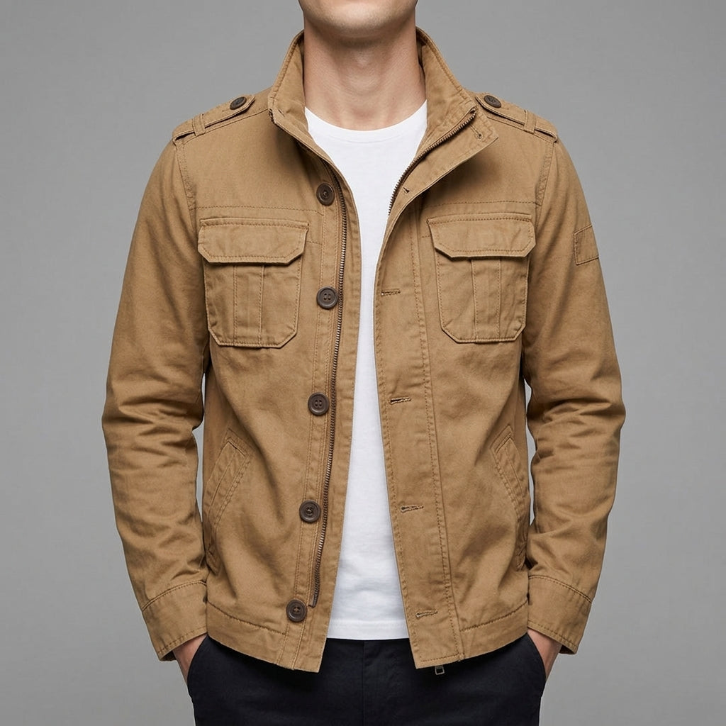 Green Field Jacket Men – Cotton Military Style