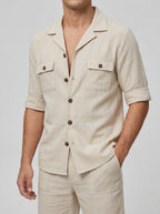 Cotton Oxford Button Down Shirt Men