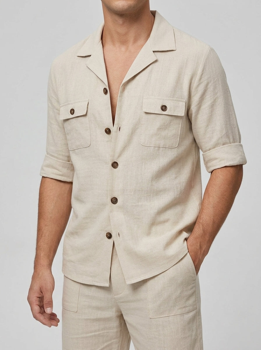 Cotton Oxford Button Down Shirt Men