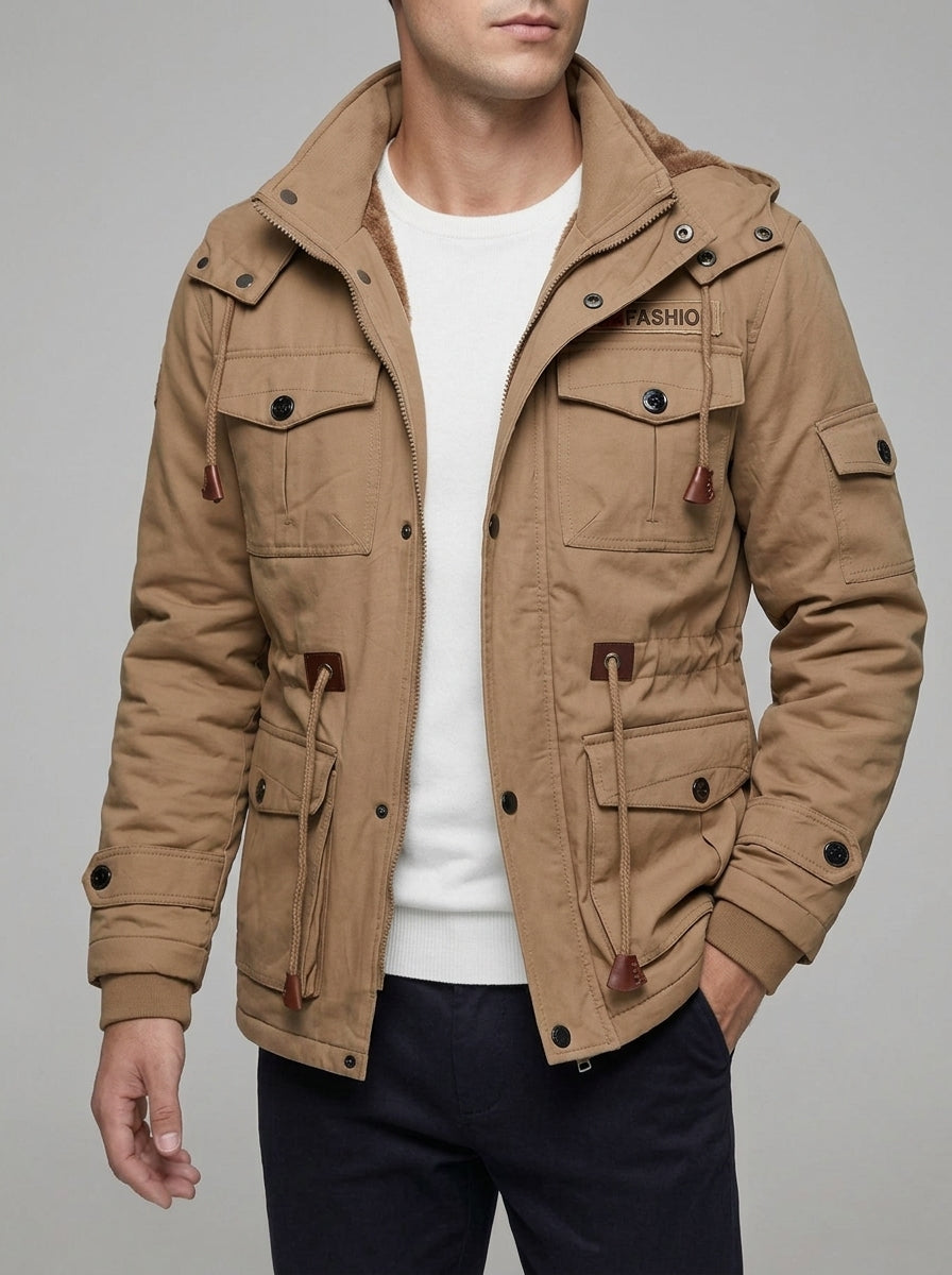 Military Cotton Jacket Men – Waterproof Fleece Lined