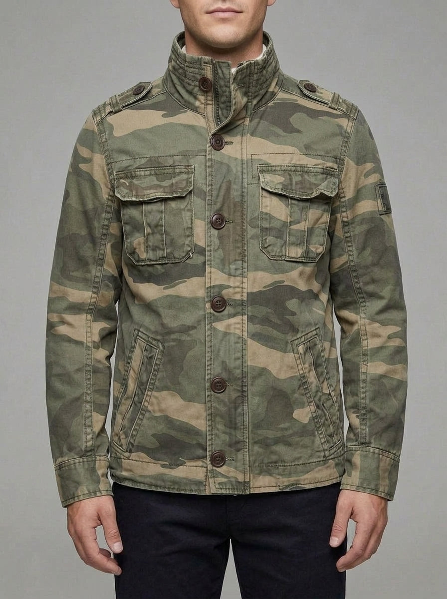 Green Field Jacket Men – Cotton Military Style