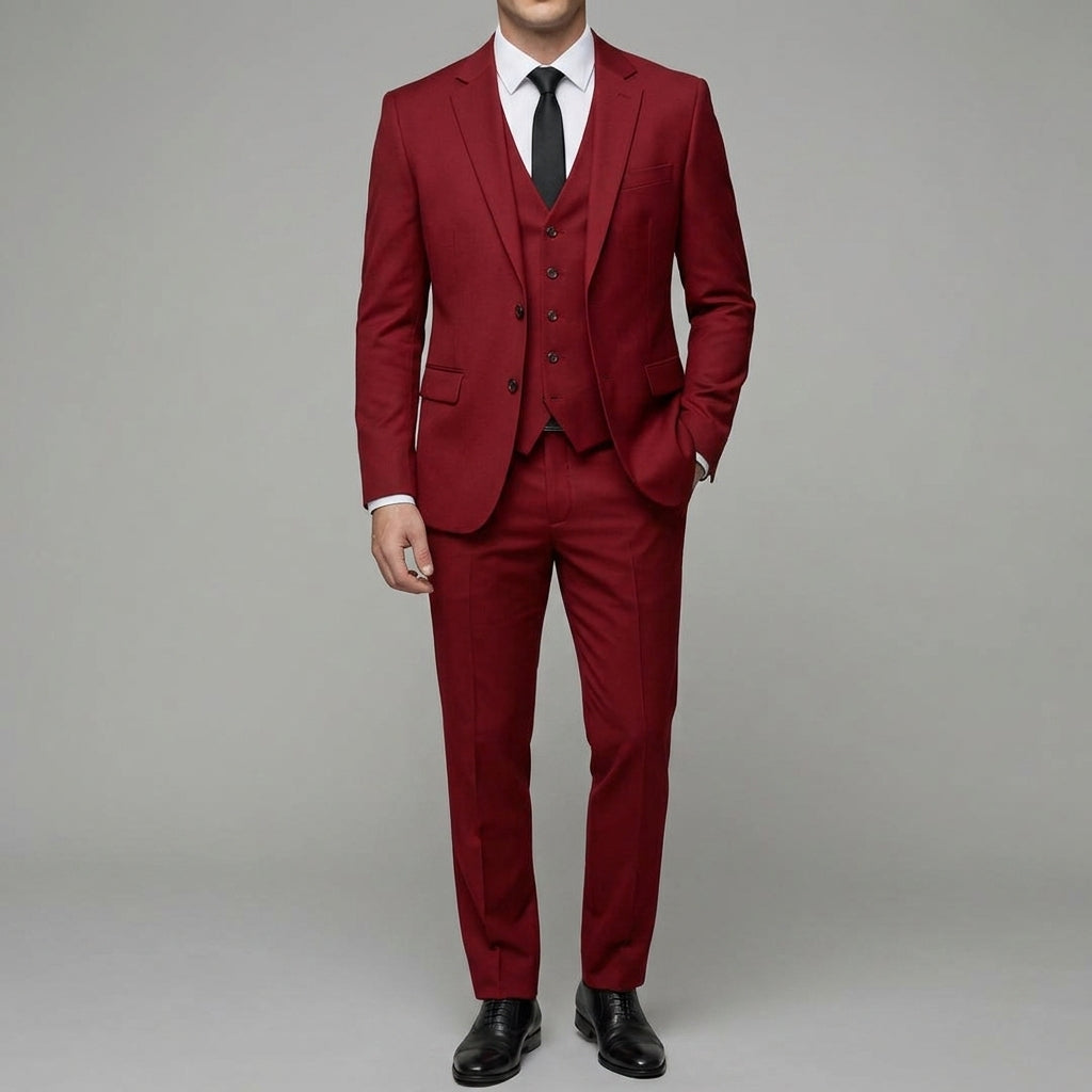 Ethan Wool Slim-Fit 3-Piece Suit Men