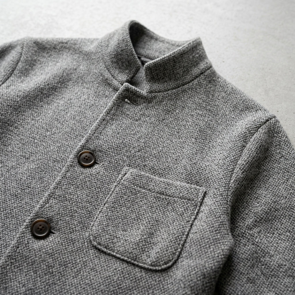 Grigio Premium Wool Button Cardigan - Cozy, Stylish Knitwear