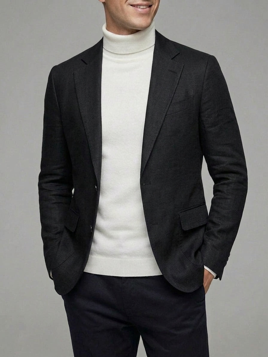 Linen Summer Blazer Men Tailored