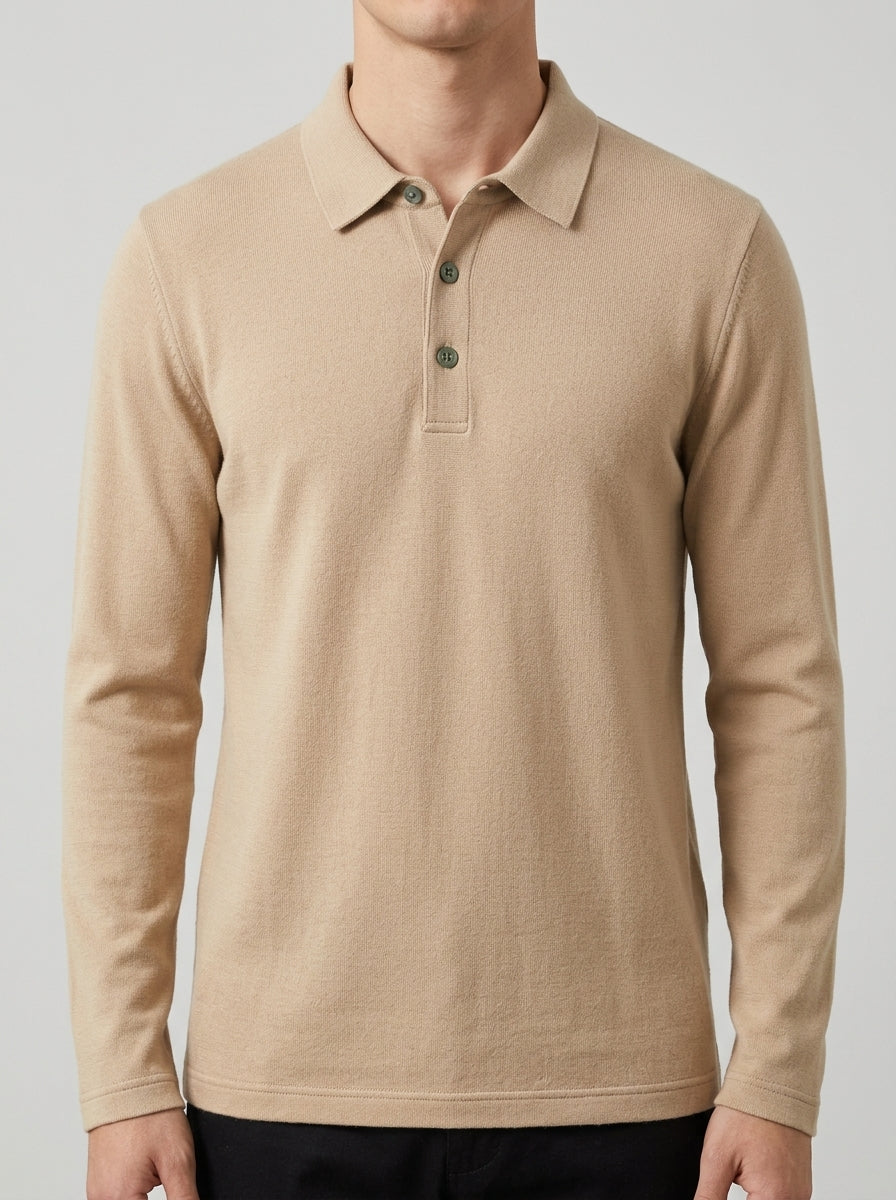 Wool Polo Sweater Men