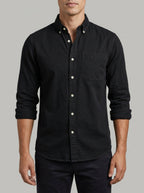 Cotton Button-Down Shirt Men Casual