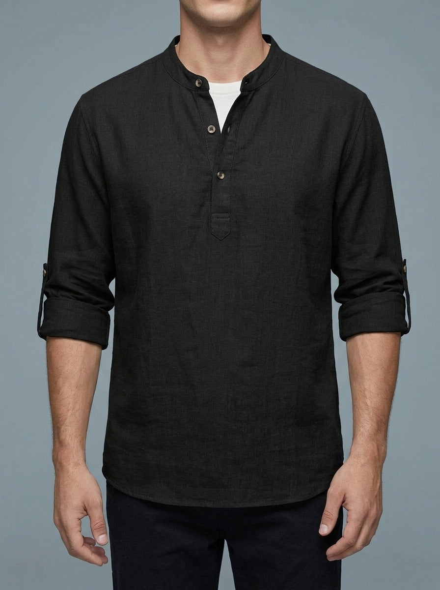 Linen Long Sleeve Shirt Men – Summer