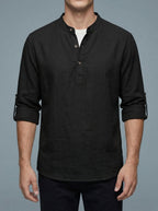 Linen Long Sleeve Shirt Men – Summer