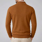 Wool Ribbed Quarter Zip Sweater Men