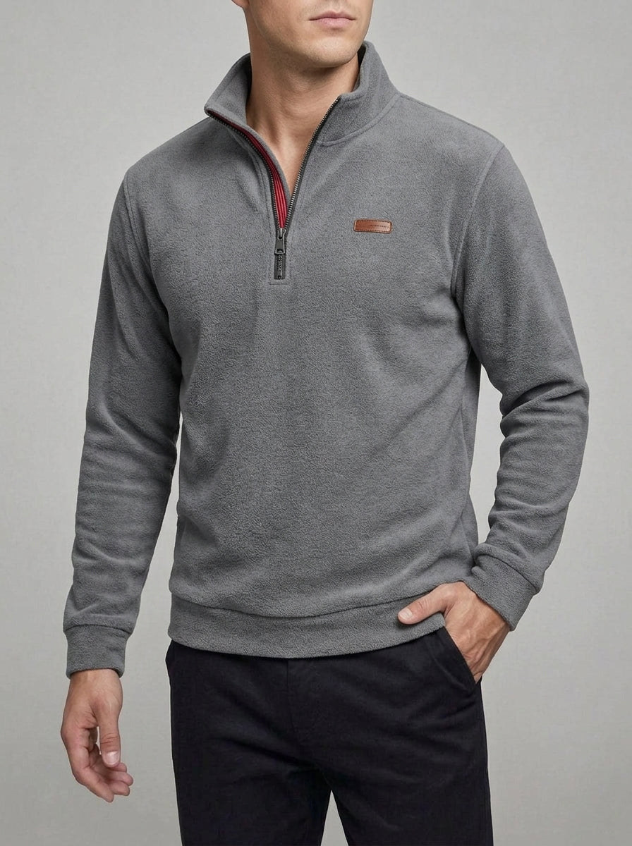 Belessia Fleece Quarter Zip Sweatshirt Men