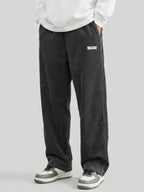 Corduroy Trousers Men Straight Leg