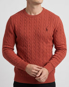 Wool Cable Knit Sweater Men