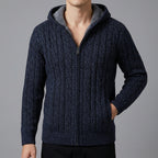 Belessia Giorgio Wool Zip Sweater  - Fleece Lined