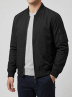Mens Lightweight Bomber Jacket – Ribbed Trim