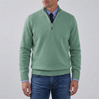 Classic Knit Jumper Men Half Zip Fleece Sweater