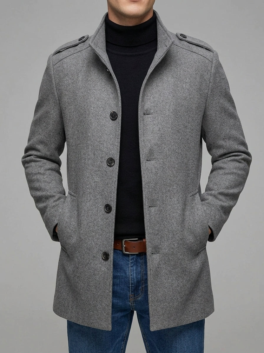 Wool Overcoat Men Structured – Trench Coat Style