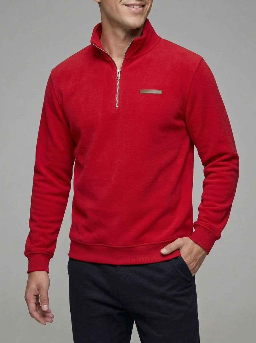 Belessia Fleece Quarter Zip Sweatshirt Men