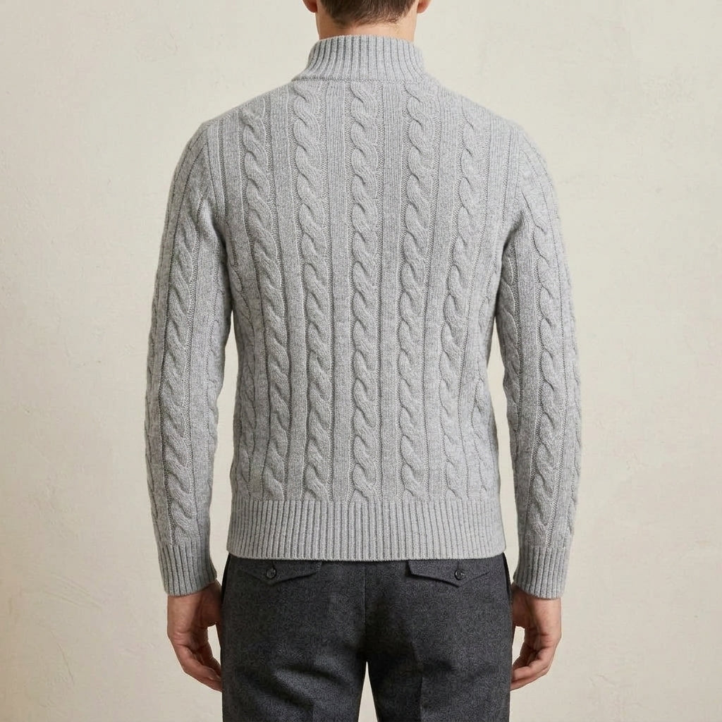 Belessia Castello Wool Half Zip Sweater Men